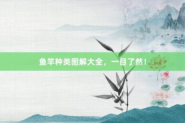 鱼竿种类图解大全，一目了然！